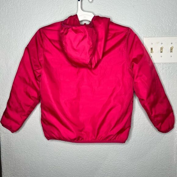 Eddie Bauer Reversible Duck Down Jacket Coat Royal Red/Pink Ombré Girl M/10/12 - Picture 3 of 11
